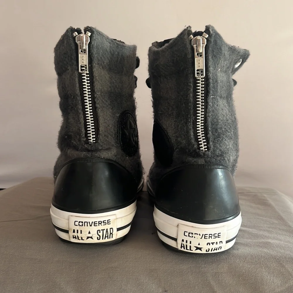 Converse All Star Chuck Taylor Woolrich Hi Top plaid sneakers women’s size 7.5 - Picture 4 of 8